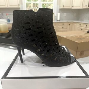 Nine West black sparkle high heels